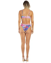 La Moda Clothing Women's Club Tropical Palm Print Bikini Set