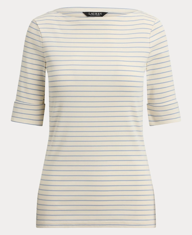 Lauren Ralph Striped Boatneck Top