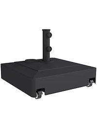 Outsunny Patio Umbrella Base Sd with Wheels for 1.38/1.5/1.89" Pole,