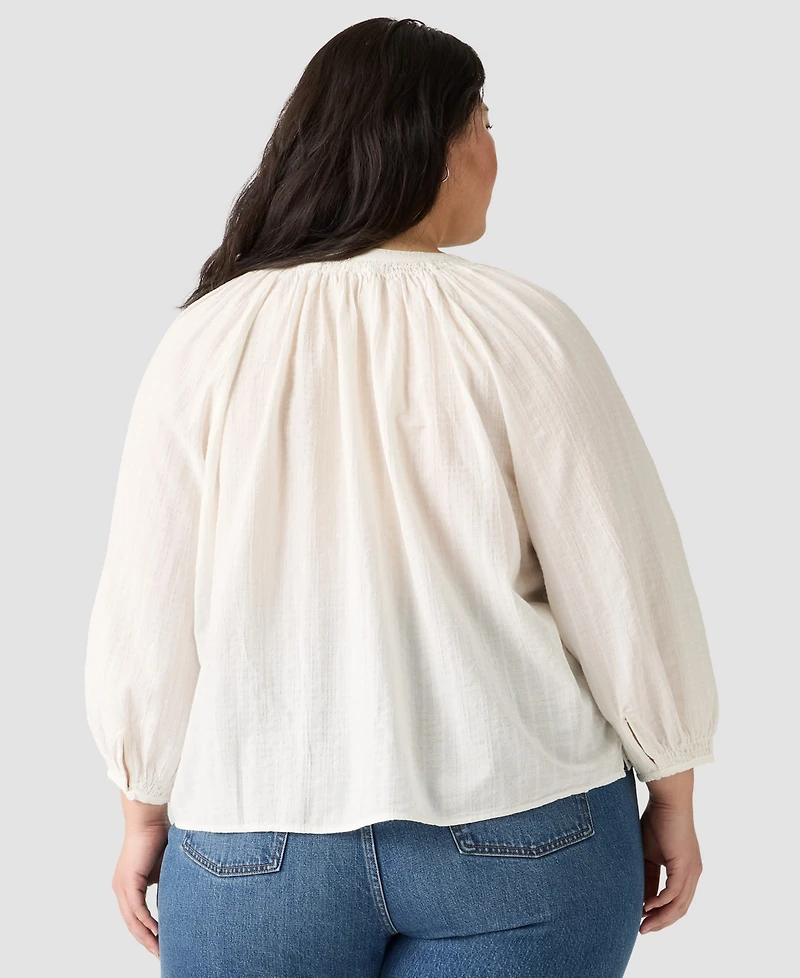 Levi's Plus Relaxed-Fit Button-Front Top