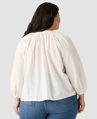 Levi's Plus Relaxed-Fit Button-Front Top