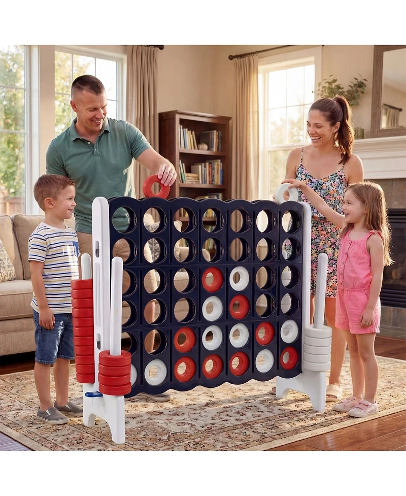 Costway Jumbo 4-to-Score 4 in A Row Board Game Set Outdoor Indoor Kids Adults Family Fun