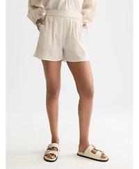 Scotch & Soda Women's and Embroidered Cotton Crepe Shorts