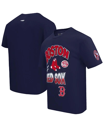 Pro Standard Men's Navy Boston Red Sox Turn It Up Dropped Shoulder T-Shirt
