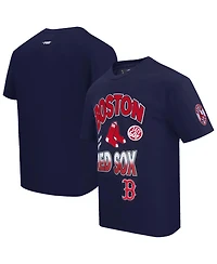 Pro Standard Men's Navy Boston Red Sox Turn It Up Dropped Shoulder T-Shirt