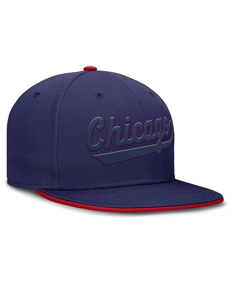 Nike Men's Blue Chicago Cubs Dri-fit Round Bill True Fitted Hat