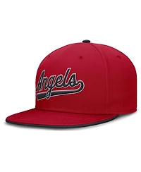 Nike Men's Red Los Angeles Angels Primetime Dri-fit Round Bill True Fitted Hat