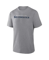 Fanatics Men's Heather Gray Seattle Seahawks Pass Rush Tri-Blend T-Shirt