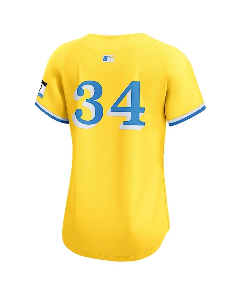 Nike Women's David Ortiz Gold Boston Red Sox City Connect Limited Jersey