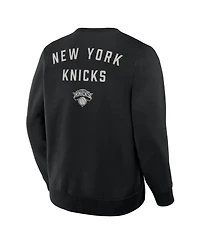 Fanatics Men's Black New York Knicks Crossover Collection Defensive Rotation Drill Premium Pullover Sweatshirt