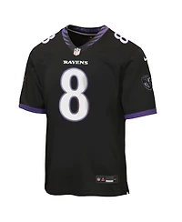 Nike Big Boys and Girls Lamar Jackson Black Baltimore Ravens Alternate Game Jersey
