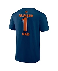 Logo Athletic Men's Navy Chicago Bears 1 Dad Jersey T-Shirt