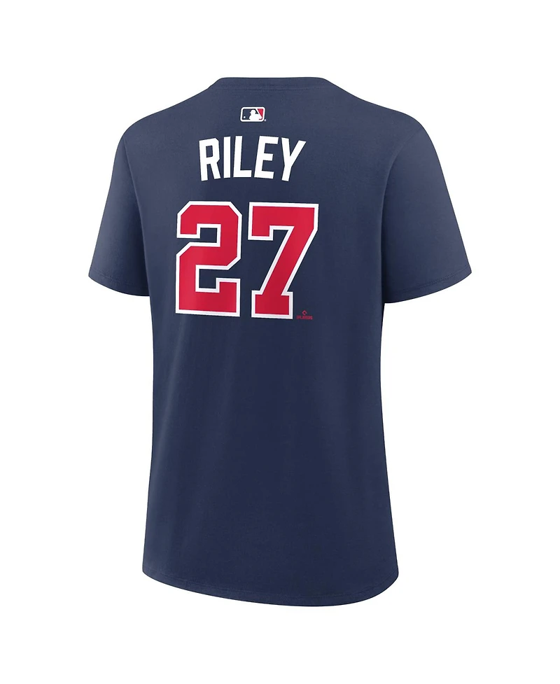 Nike Women's Austin Riley Navy Atlanta Braves Name Number T-Shirt