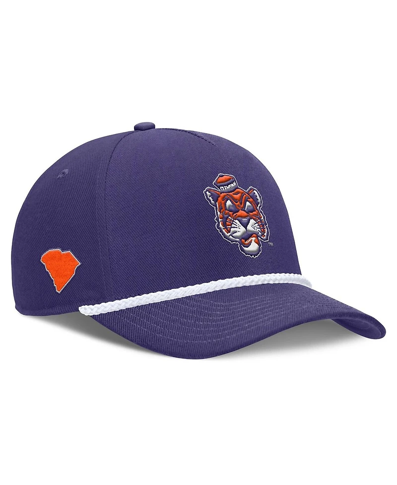Nike Men's and Women's Purple Clemson Tigers 2026 Basketball Refresh 5-Panel Rope Rise Hat