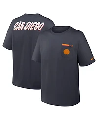 Nike Men's Obsidian San Diego Padres City Connect Max90 Pocket T-Shirt