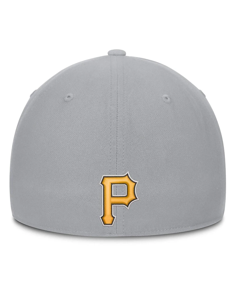 Nike Men's Gray Pittsburgh Pirates Primetime Rise Dri-fit Flex Hat