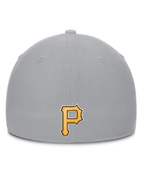 Nike Men's Gray Pittsburgh Pirates Primetime Rise Dri-fit Flex Hat