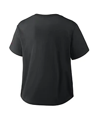 Nike Women's Black Los Angeles Dodgers Mod Cropped T-Shirt