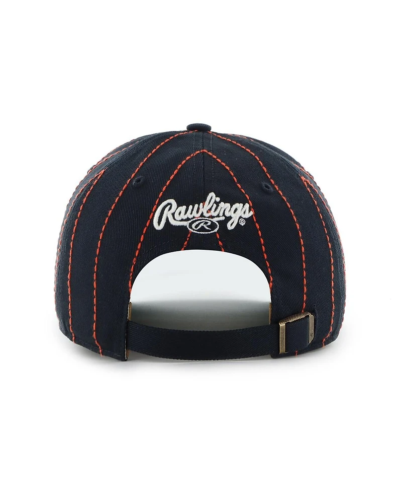 '47 Brand Men's x Rawlings Navy Detroit Tigers Pinstripe Hitch Adjustable Hat