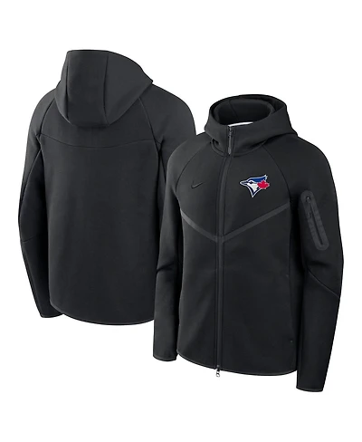 Nike Men's Black Toronto Blue Jays Tech Fleece Raglan Full-Zip Windrunner Hoodie