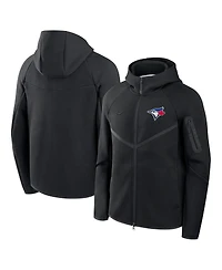 Nike Men's Black Toronto Blue Jays Tech Fleece Raglan Full-Zip Windrunner Hoodie