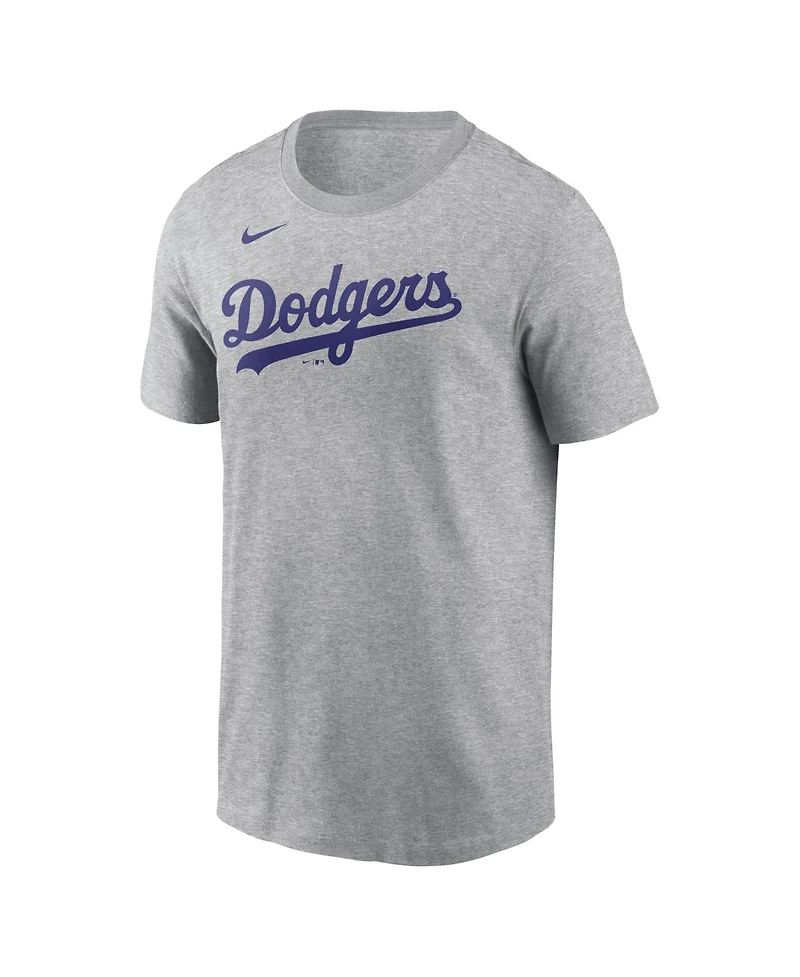 Nike Men's Shohei Ohtani Heather Gray Los Angeles Dodgers Name Number T-Shirt