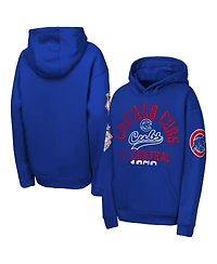 Outerstuff Big Boys and Girls Royal Chicago Cubs Premium Sweep Fleece Hoodie
