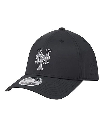 New Era Men's Black York Mets Metallic 39THIRTY M-Crown Flex Hat