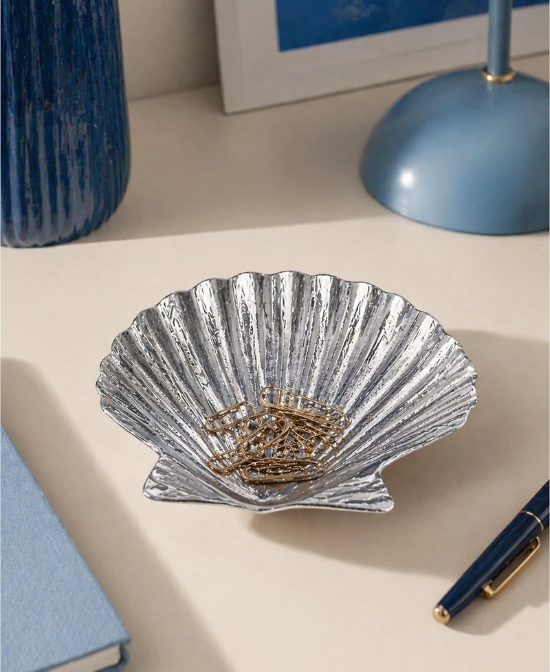 Mariposa Scallop Trinket 4" Aluminum Dish