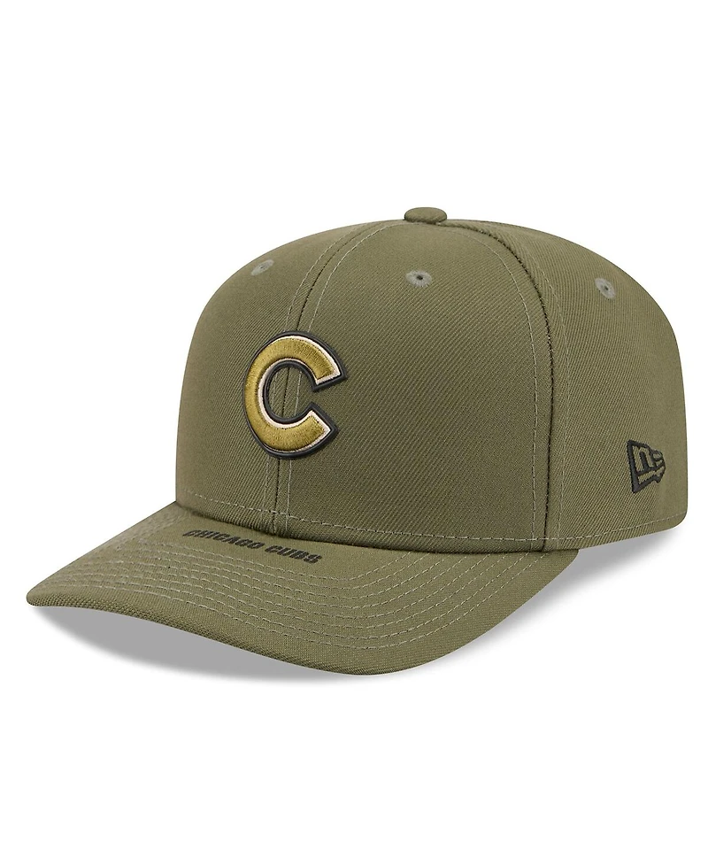 New Era Men's Olive Chicago Cubs 2026 Armed Forces Day 9SEVENTY Adjustable Hat