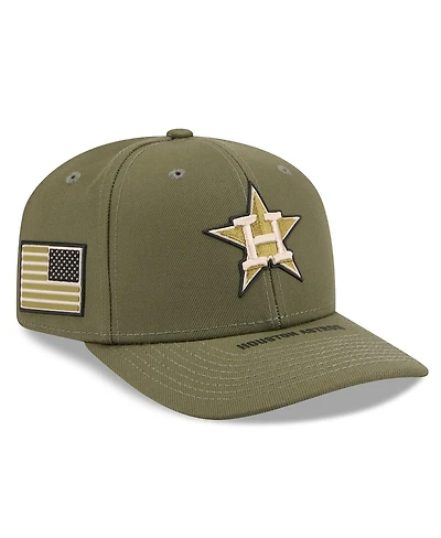 New Era Men's Olive Houston Astros 2026 Armed Forces Day 9SEVENTY Adjustable Hat