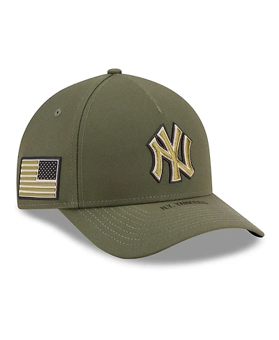 New Era Men's Olive New York Yankees 2026 Armed Forces Day 9FORTY Adjustable Hat