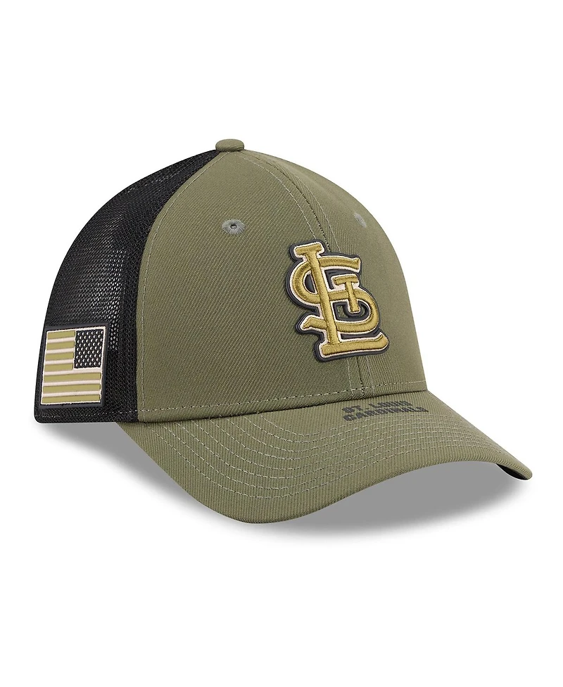 New Era Men's Olive St. Louis Cardinals 2026 Armed Forces Day 39THIRTY M-Crown Flex Hat