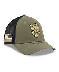 New Era Men's Olive San Francisco Giants 2026 Armed Forces Day 39THIRTY M-Crown Flex Hat