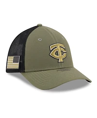 New Era Men's Olive Minnesota Twins 2026 Armed Forces Day 39THIRTY M-Crown Flex Hat