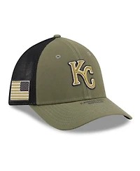 New Era Men's Olive Kansas City Royals 2026 Armed Forces Day 39THIRTY M-Crown Flex Hat