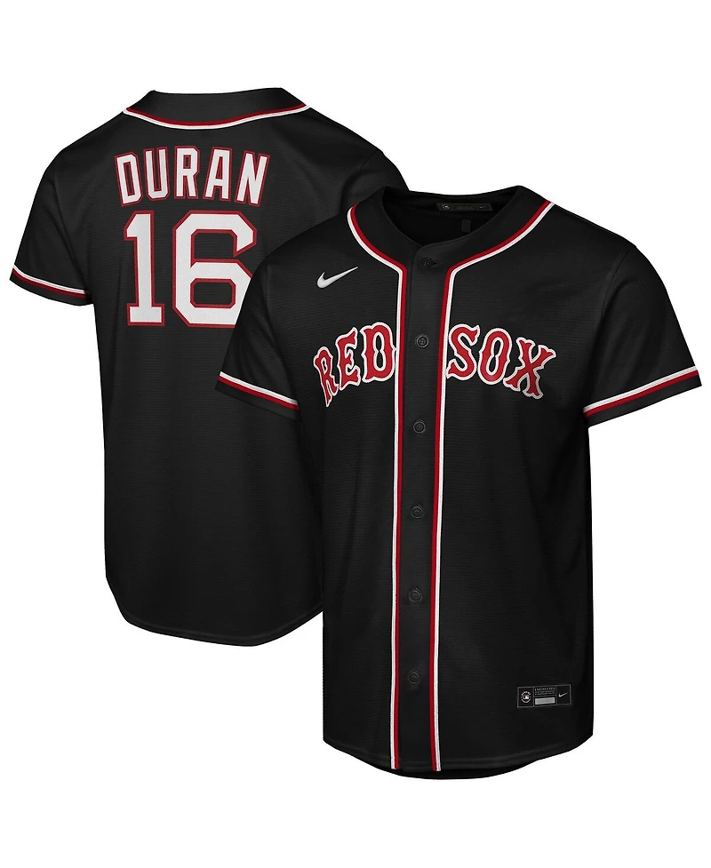 Nike Big Boys and Girls Jarren Duran Black Boston Red Sox Fashion Replica Player Jersey