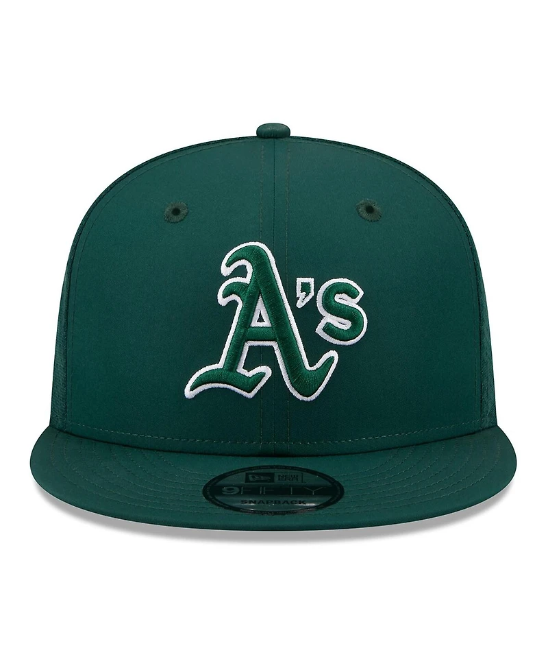 New Era Men's Green Athletics 2026 Batting Practice 9FIFTY Snapback Hat