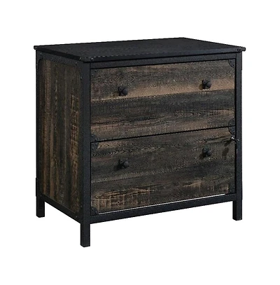 Sauder Foundry Road File Cabinet, Carbon Oak finish