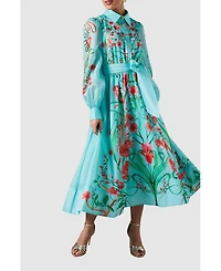 Coast Women's Border Print Organza Shirt Dress