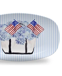 Mariposa Resin Patriotic Summer 10" Tote Platter