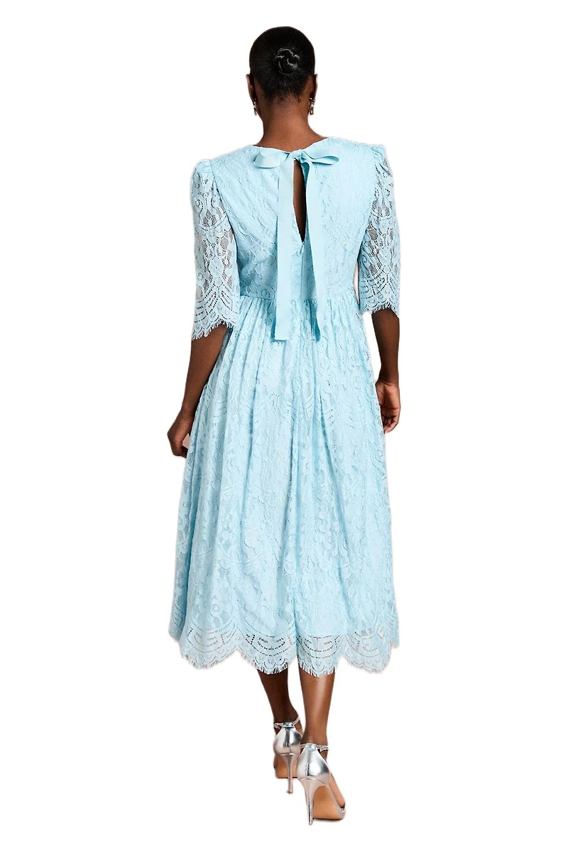 Coast Women's Lace Short Sleeve Midi Dress