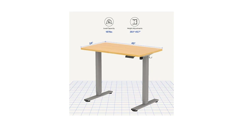 FlexiSpot E2 40" x 24" Electric Height-Adjustable Standing Desk