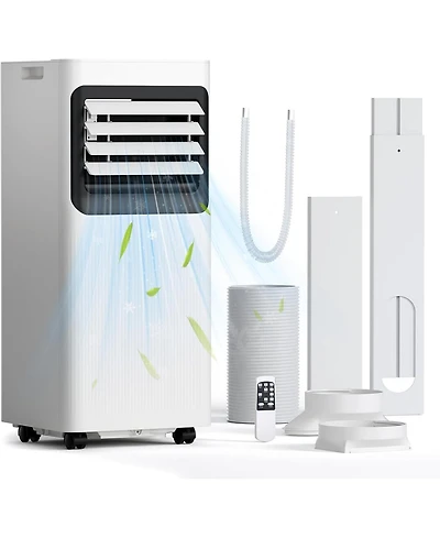 Antartic Star Btu Portable Air Conditioner for Sq Ft, 4-in-1 Ac with Cool/Fan/Dehumidifier, Remote, 24H Timer