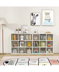 Gouun 9-Cube Kids Bookcase with Storage Cubbies and Anti-Toppling Devices