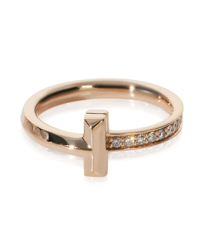 Pre-Owned Tiffany & Co Rose Gold Diamond Tiffany T T1 Ring