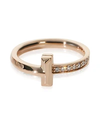 Pre-Owned Tiffany & Co Rose Gold Diamond Tiffany T T1 Ring