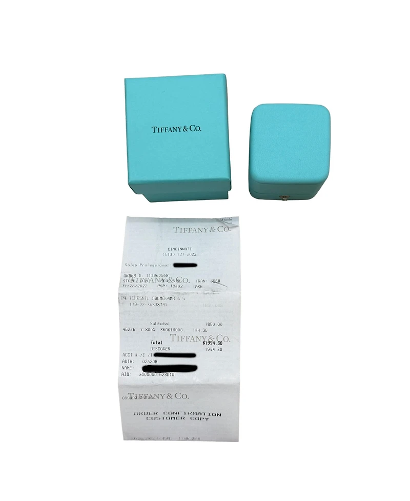 Pre-Owned Tiffany & Co Platinum 4mm Milgrain Band