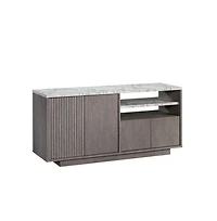 Sauder East Rock Credenza, For TVs up to 65", Ashen Oak finish