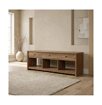 Sauder River Ranch Credenza, For TVs up to 75", Sindoori Mango finish
